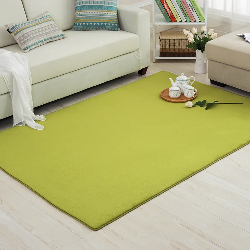 

Coral Velvet Carpet,Thick Solid Color Coral Velvet Pattern,Bedside Tatami Mat,Modern Home Living Room Mat,Bedroom Crawling Mat