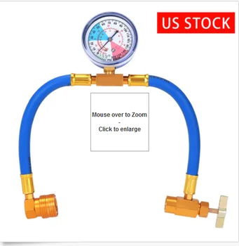 

Car Air Conditioning Accessories Refrigerant Recharge Measuring Hose with Gauge High Quality AC R134A