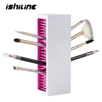 

5 Colors Makeup Brush Storage Box Cosmetic Freely insert Silicone Lipstick Desktop Organizer