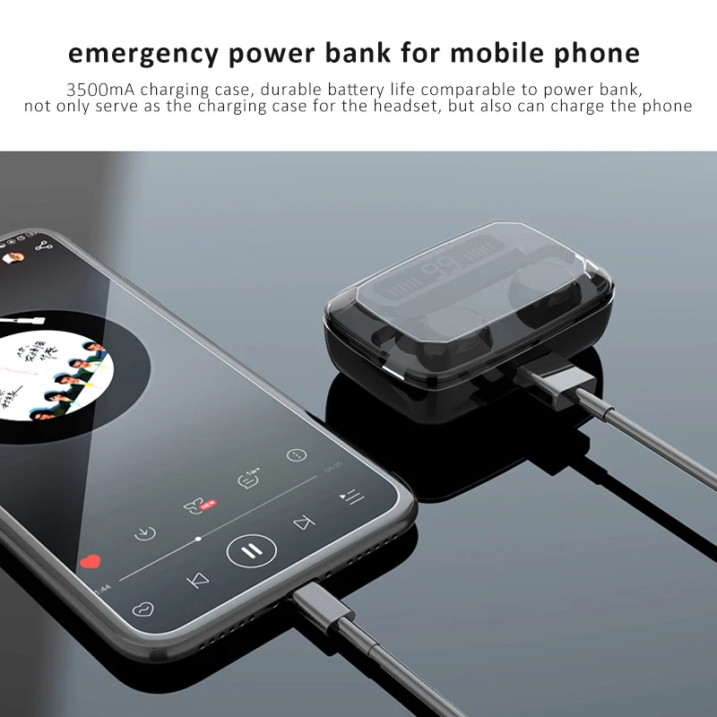 Наушники-вкладыши, настоящие беспроводные наушники, Bluetooth наушники, музыкальные наушники TWS, гарнитура с микрофоном для телефона