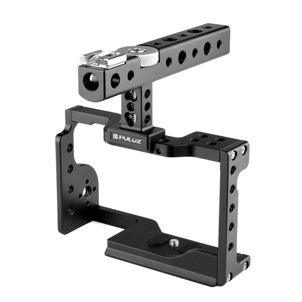 Stabilizzatore Della Gabbia Della Videocamera Di Puluz Con La Maniglia Per Sony A6600 / Ilce-6600