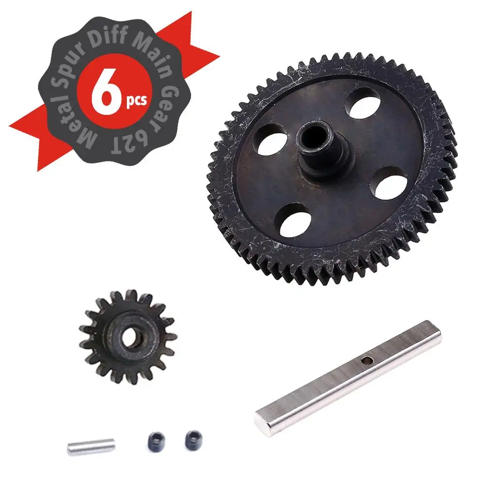 

Diff Main Gear 62T Reduction Metal Spur Gear 0015 Upgraded Parts For Wltoys 12428 12423 1/12 RC Car Crawler Short Course Truck