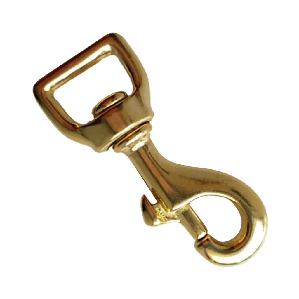 Brass Single Ended Square Swivel Eye Bolt Snap Hook Clip for Scuba Swimming Diving Scuba Diving Free Diving Kayak Boat Accessory