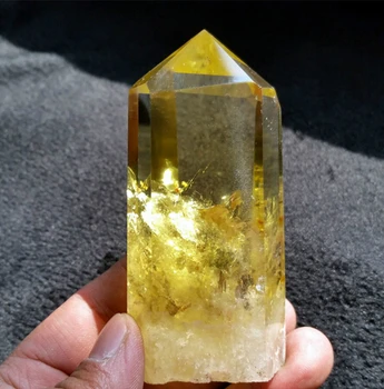 

A 324 NATURAL SMOKEY CITRINE QUARTZ CRYSTAL WAND POINT HEALING (0601)