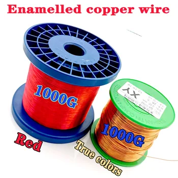 

Meter New polyurethane enameled wire QA-1-155 Copper wire Magnetic Coil Winding 0.2 mm RED / True color 1000g/pc