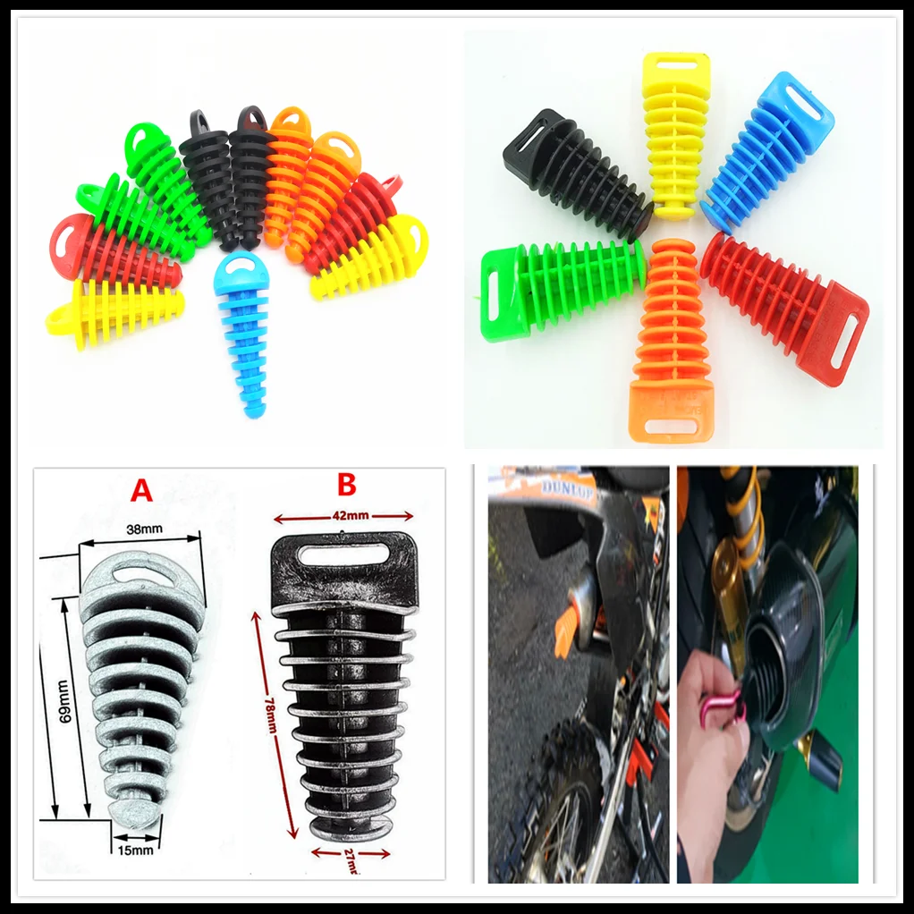 new Motorcycle Exhaust Pipe Plug Muffler Wash protector for Kawasaki KX65 KX80 85 KX125 KX250 KX250F KX450F KLX450R KLX125