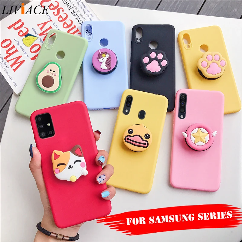 3D силиконовый чехол для телефона с мультяшным рисунком samsung galaxy A50 A30 A40 A20 A10 A70 A7 2018