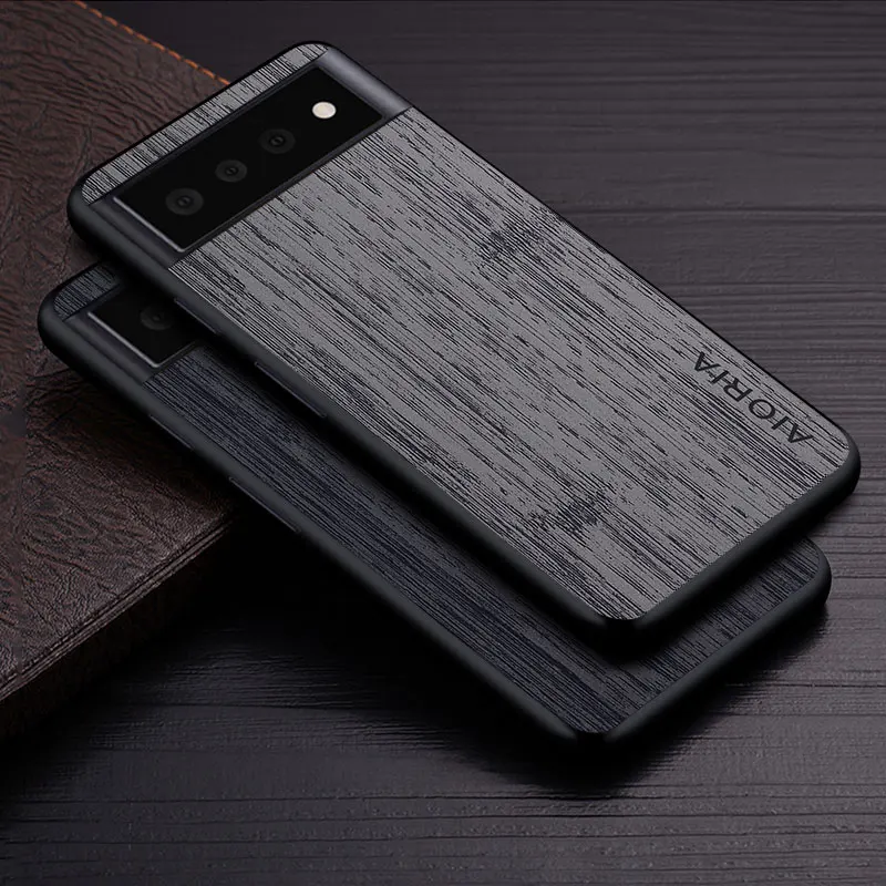 Case for Google Pixel 6 Pro 6 6A 5G Bamboo Wood Pattern Leather Phone Cover