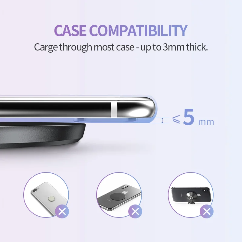 Udyr 10 Вт Qi Беспроводное зарядное устройство для samsung Galaxy S10 S9/S9+ S8 Note 9 Быстрая зарядка для iPhone 11 Pro XS Max X XR 8 Plus