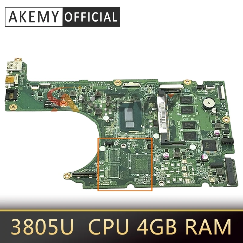 Материнская плата Akemy для ноутбука ACER Aspire R3-471 Pentium 3805U с 4 Гб ОЗУ материнская DA0ZQXMB8E0
