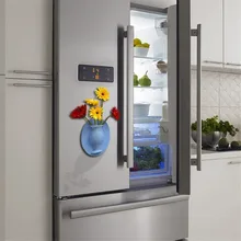 Бесшовная наклейка, бутылка, настенная ваза на присоске для стеклянной стены, декоративная Волшебная ваза для дома, силиконовая клейкая ваза для растений