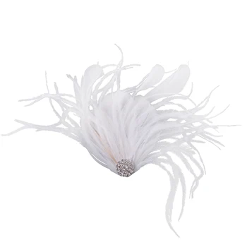 

Charm Feather Rhinestone Hairpin Hair Clip Belly Dance Party Bridal Wedding