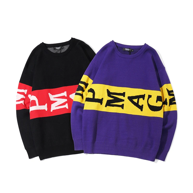 RLJT.JIN High quality men's body warmer clothes with fashion round collar in winter Cotton oversize Japanese style sweater men