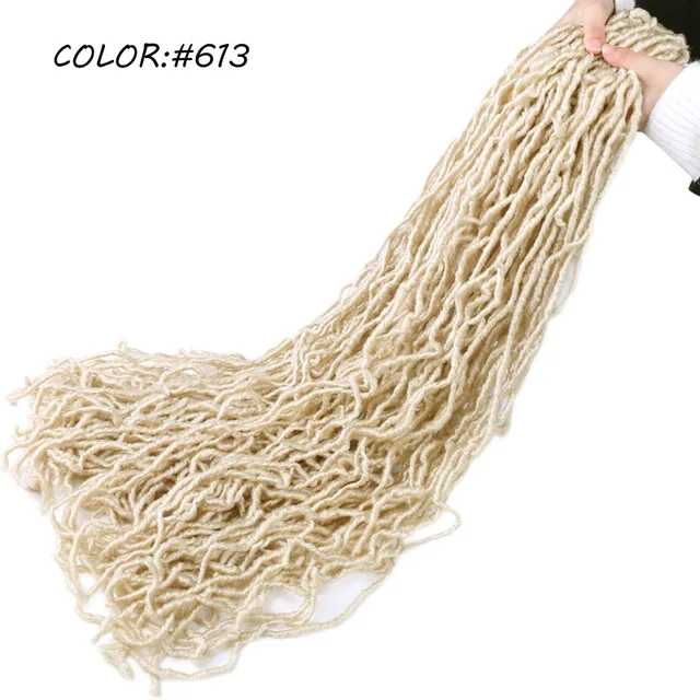 Mtmei Hair Faux Locs Crochet Hair Natural Curly Dreadlocks Hair Black Dark Brown Soft Locs Crochet Braids 18