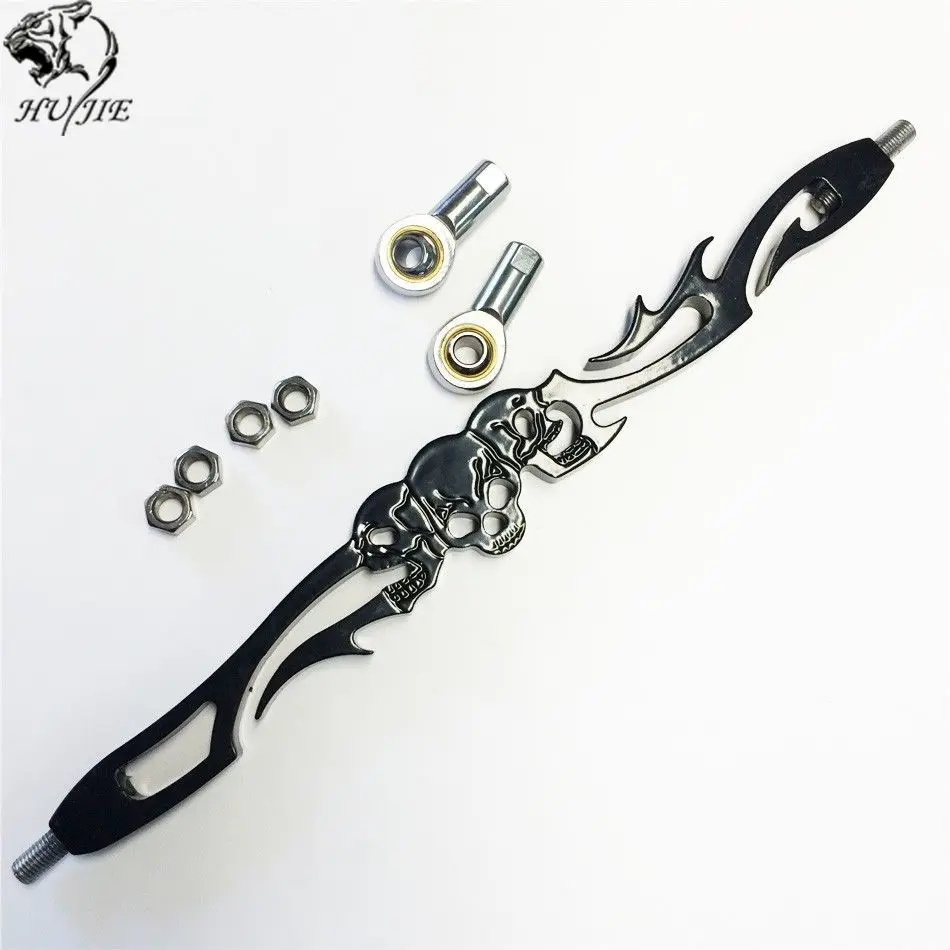 Мотоцикл части черный череп Сдвиг Связь для Harley Davidon Softail FXDWG Dyna Wide Glide FLHR FLHT FLT черный