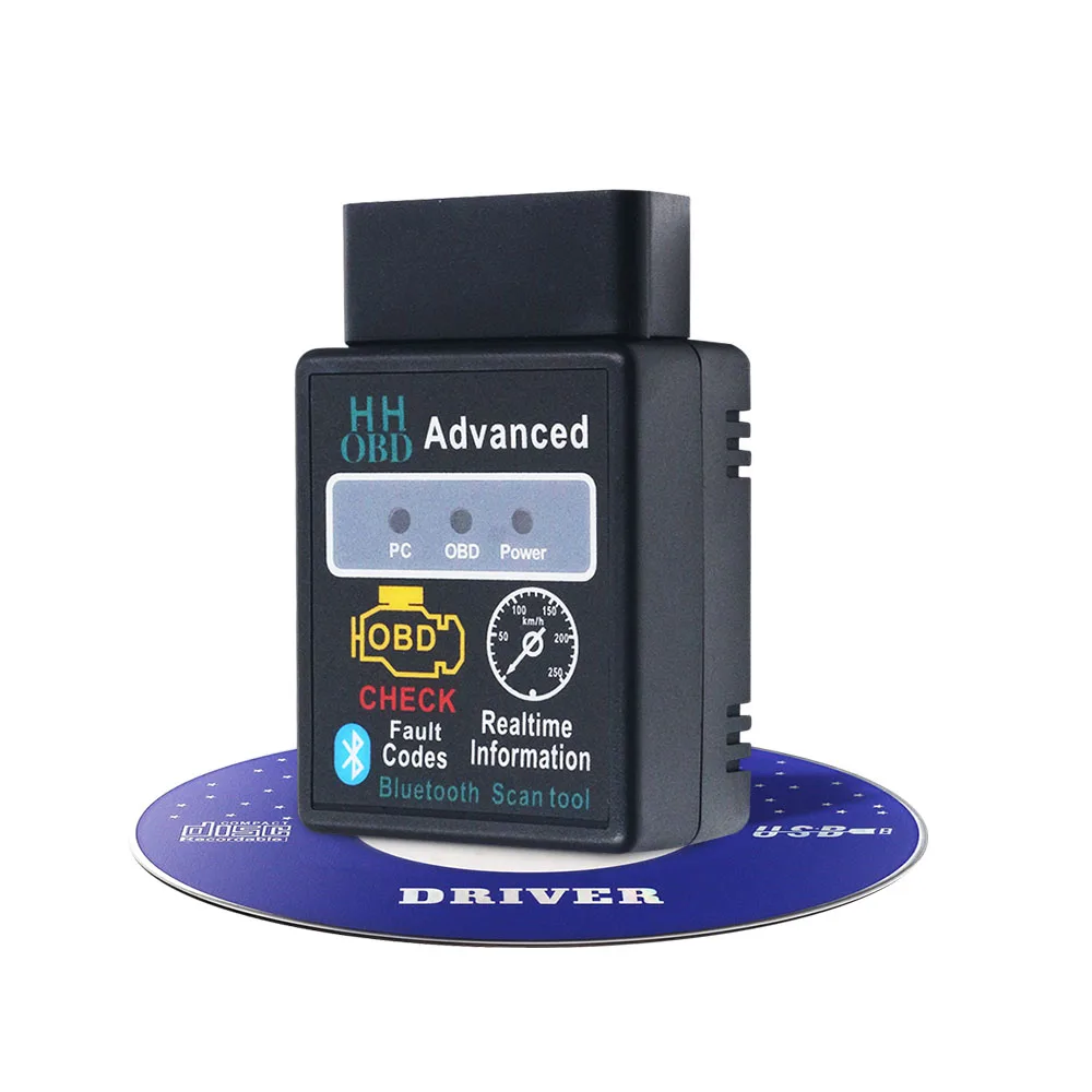 Новейший HH OBD2 ELM327 Bluetooth V1.5 OBDII автомобильный двигатель проверка Авто диагностический сканер инструмент адаптер для Android PC код ридер Новейший HH OBD2 ELM327 Bluetooth V1.5 OBDII автомобильный двигатель проверка Авто диагностический сканер инструмент адаптер для Android PC код ридер