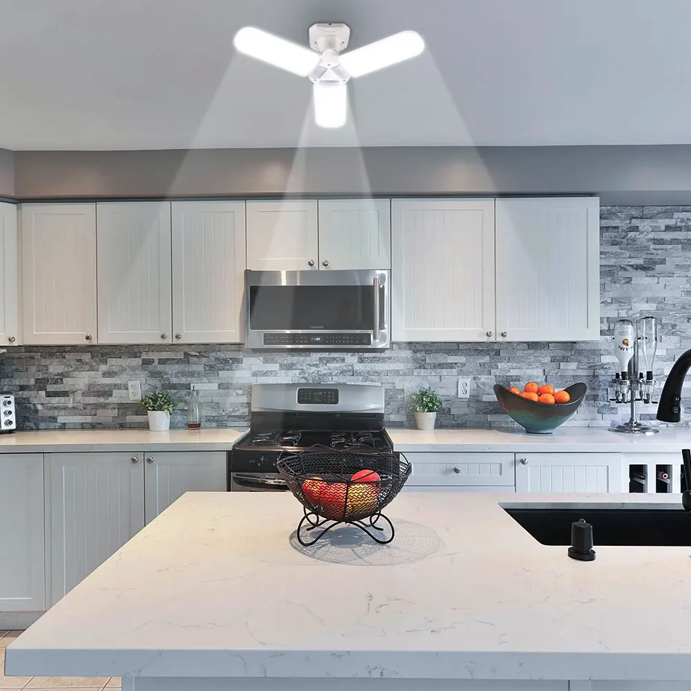 

Four-Leaf LED E27 Bulb Lamp Ceiling Lights Super luminance 45W 60W Angle Adjustable Ceiling Lamp For Living Room Bedroom Garage