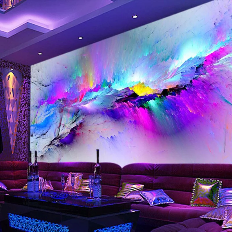 

Dropship Modern Personality Creative Colorful Graffiti Mural Wallpaper Clubs KTV Bar Entertainment Places Fashion Decor Mural