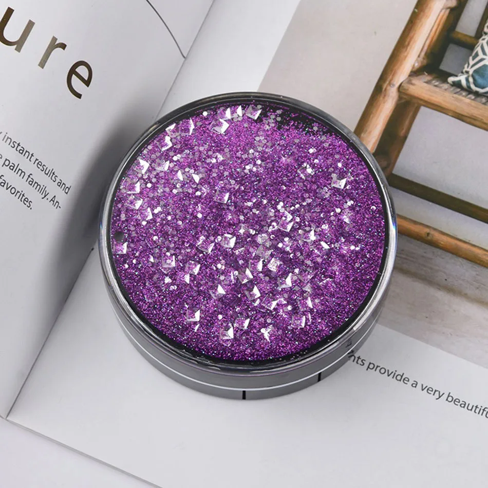 Purple Дизайн контейнер для объектива чехол для контактных линз милый чехол для объектива с блестками женский чехол для переноски объектива - Цвет: Purple