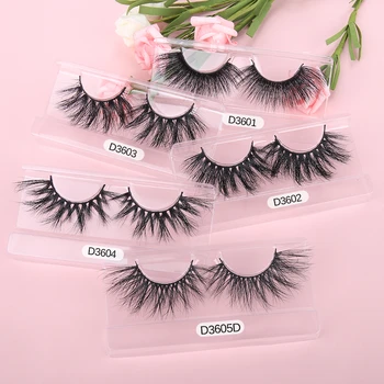 

Beeos 1pair Lashes Mink 25mm Natural Crisscross Style Popular False Eyelashes Independent Exquisite Packaging Box Mink Lashes