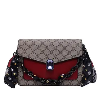 

2019 new bag Korean fashion Pu women's bag fashion one shoulder messenger bag hot selling women's small square bag