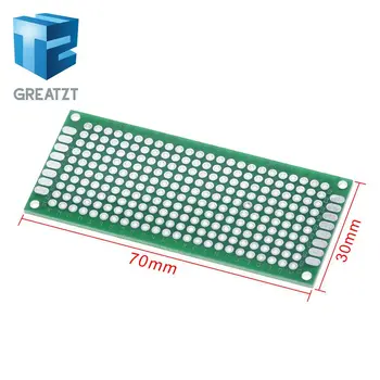 

GREATZT 3x7 cm PROTOTYPE PCB 2 layer 3*7cm panel Universal Board 2.54MM Green