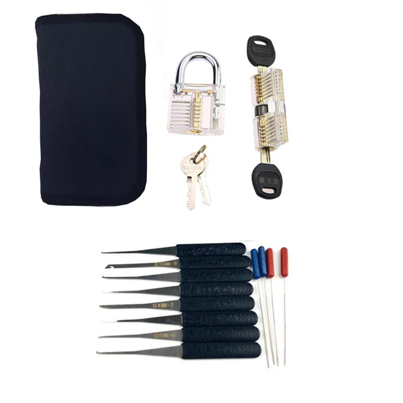 7pcs Transparent Practice Locks with 17pcs LockPick Set,12pcs Broken Key Extractor Pick Tool,Locksmith Professional Supply Kit, lockpicking set - Vimarsana News