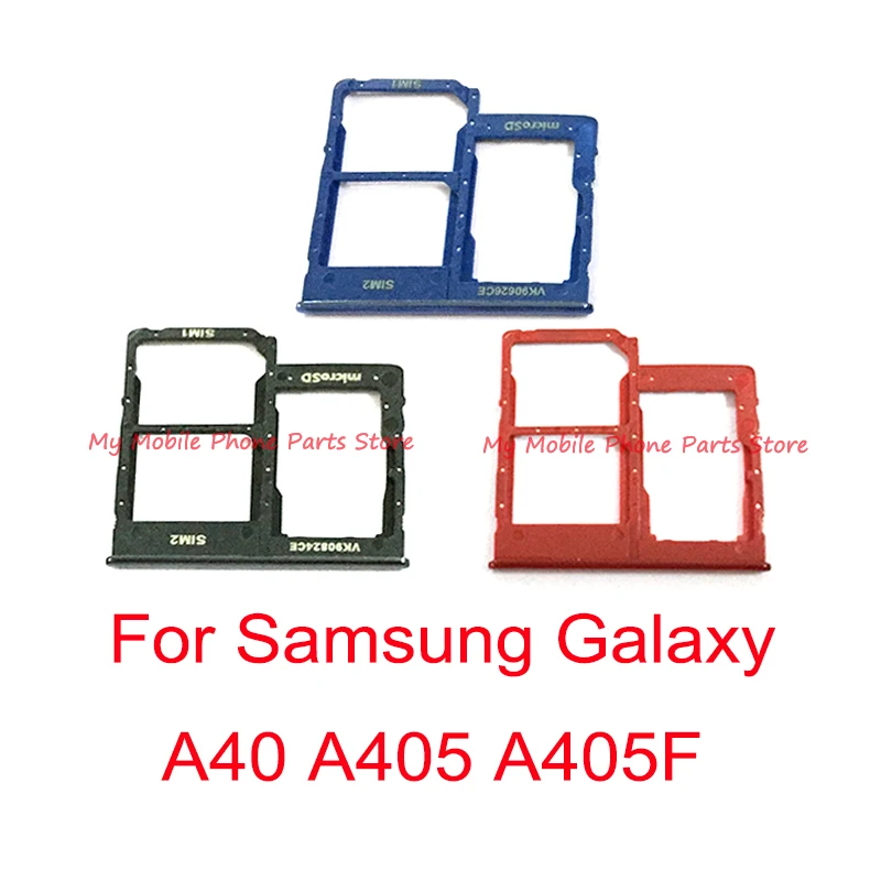 

10 PCS Dual Sim Card Tray Slot Adapters For Samsung Galaxy A40 A405 A405F Micro SD Card Holder SIM Tray Card Holder Reader Slot
