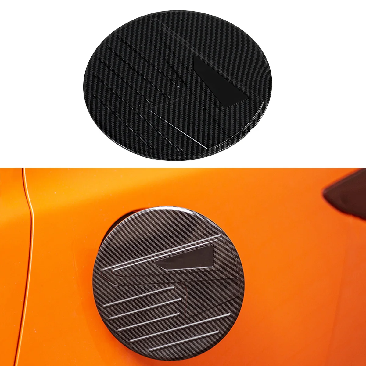 

Carbon Fiber Filler Fuel Tank Cap Cup Protector Cover Trim Fit For 2019 2020 Mazda 3 Axela Fuel Gas Molding Accessories