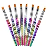 8Pcs Nail Brush Set Gradient Drawing Pen Flower Paint Acrylic Tools Brushes For Manicure UV Gel Polish 6