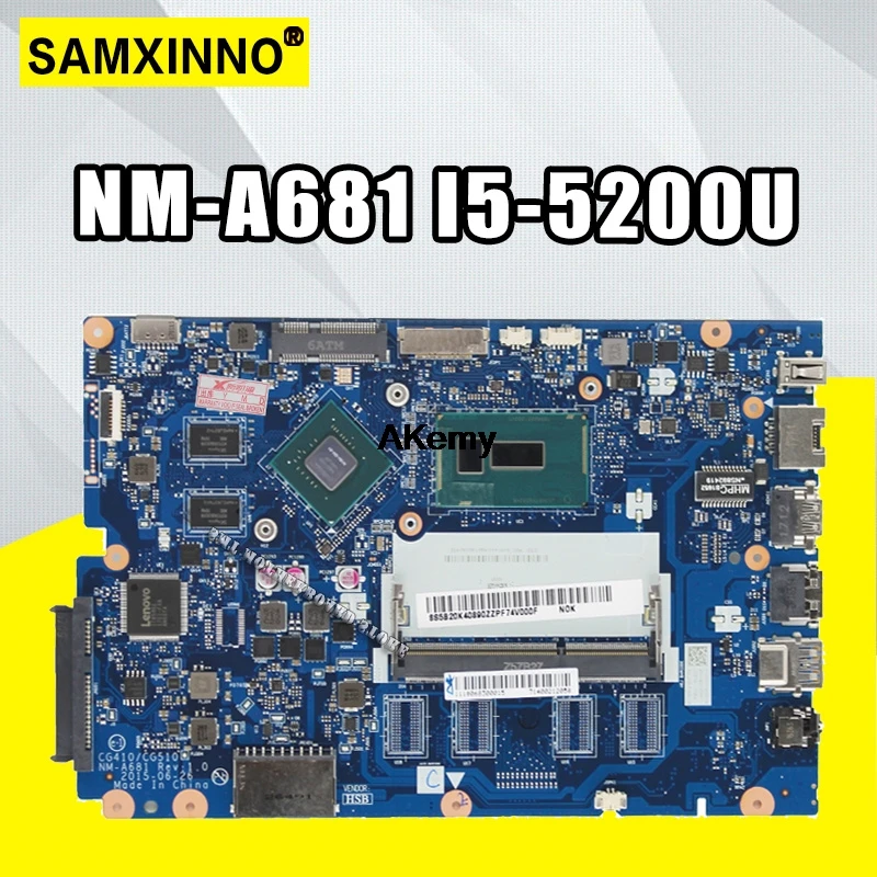 

For Lenovo Ideapad 100-15IBD 100 15IBD CG410 CG510 NM-A681 Motherboard i5-5200U 920M 1GB