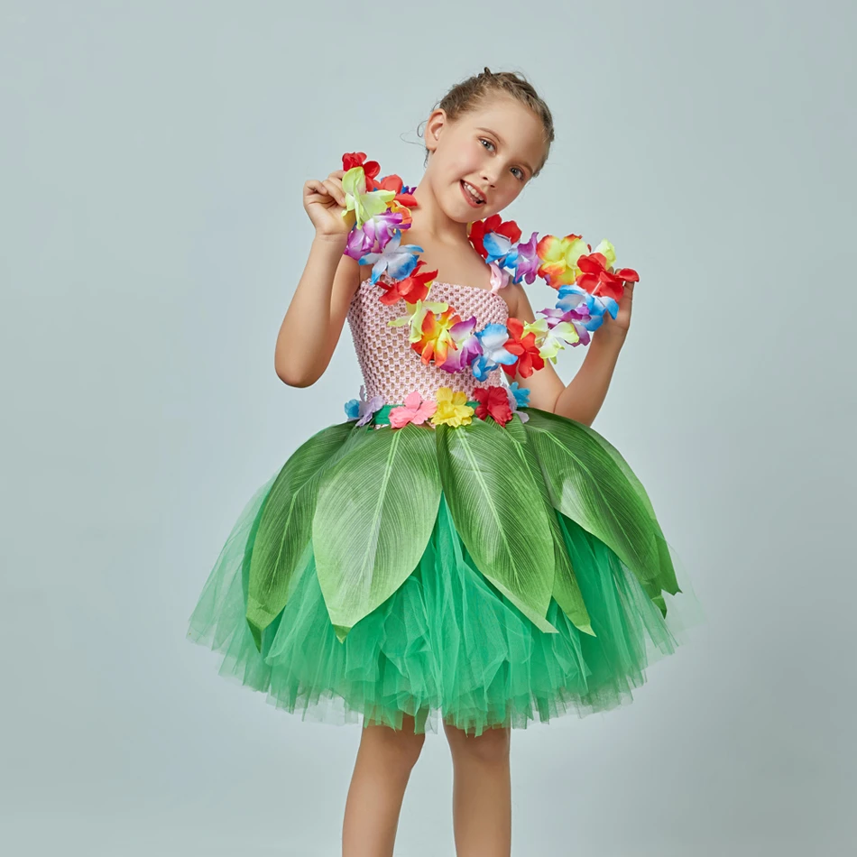 Disfraz de Carnaval de niña hawaiana, vestido de flores de Halloween para  espectáculo, vestido de tutú de princesa para bebé, Disfraz de Nina|Disfraces  para niñas| - AliExpress