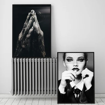 

Black And White Nordic Poster Prints Hands Posters Wall Art Retro Canvas Painting For Living Room Abstract Photo Art Decor