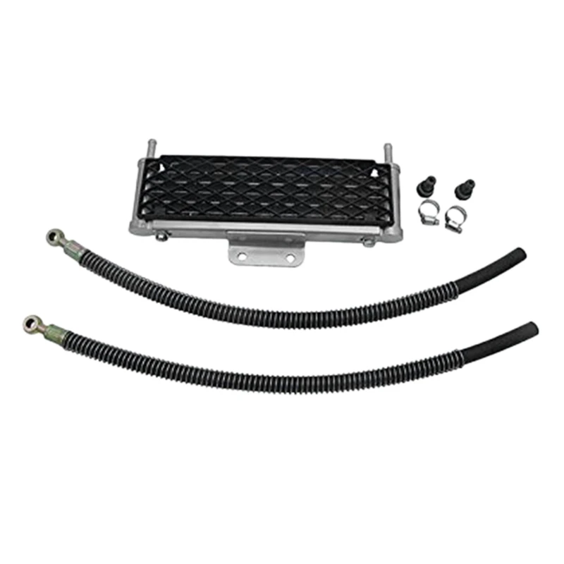 Motorcycle Oil Cooler 4 Rows Mesh Big Size with 10Mm Tubling for 50Cc-160Cc Modify Oil-Cooled Engines Pit Dirt Bike |