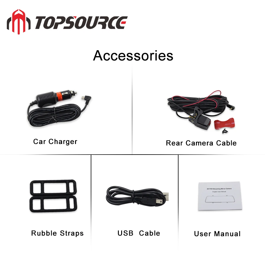 TOPSOURCE 2K 1440P Super HD для huawei Hisilicon cpu sony 335 Автомобильный видеорегистратор зеркало заднего вида ночное видение