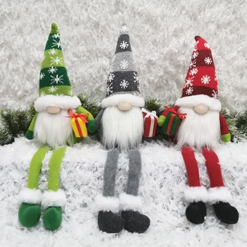 

Handmade Christmas Faceless Swedish Santa Plush Gnome Doll Toys Xmas Gift Party Ornaments For Children Gifts