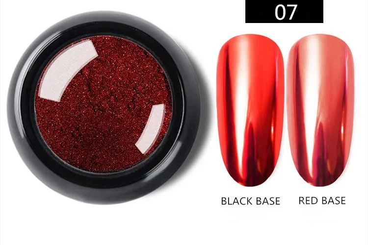 Красный Nail Art Glitter dipping powder Chrome Mirror Glitter Pigment Powder For Nails Decorations DIY Manicure 0.5g - Цвет: Красный