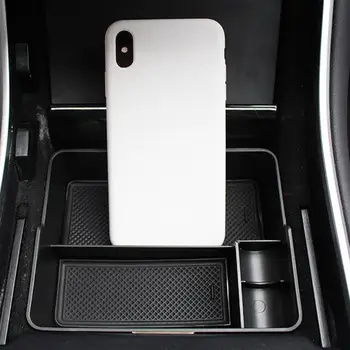 

Durable Storage Box Classic Delicate Texture Car Center Console Storage Box Container Glove Organizer for Tesla Model 3 S X
