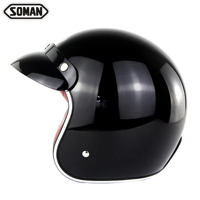 Мотоциклетный ретро-шлем Чоппер винтажный Casco Moto открытый шлем мотоциклетный скутер Casco DOT SM512 - Цвет: 2