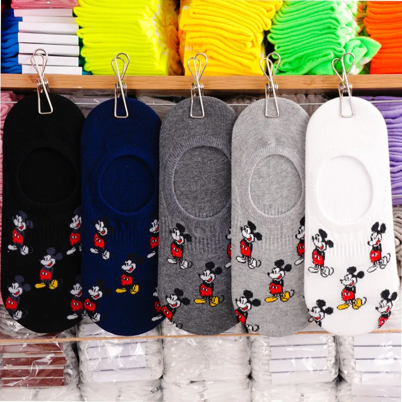 Disney новые мужские Носки с рисунком Микки Мауса хлопковые носки мужские повседневные носки большого размера