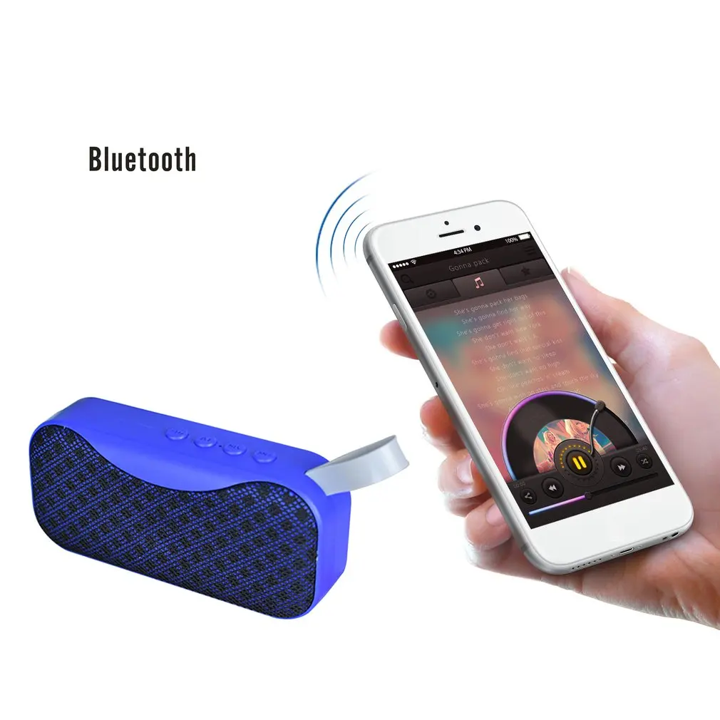 Беспроводной Bluetooth Hands-free динамик мини открытый сабвуфер вставной карты динамик поддержка FM передача AUX вход
