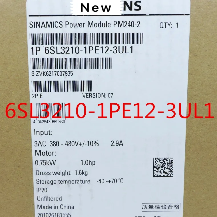 100% оригинал новый 2 года гарантии 6SL3210-1PE12-3UL1