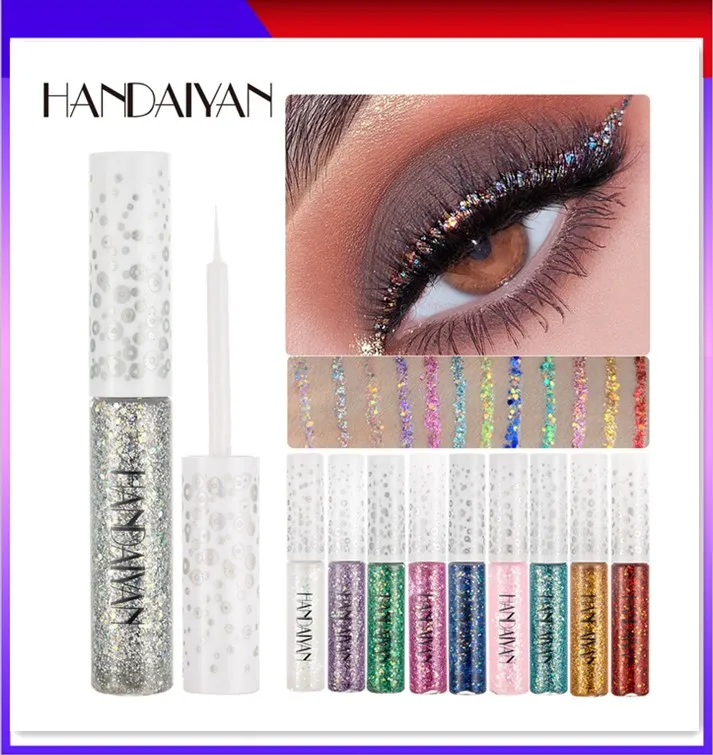 New Liquid Eyeliner Waterproof Glitter Magic Color Rose Gold Brown Cosmetic Bright Makeup Eyeliner
