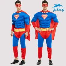 Костюмы Супермена SATCOPY Костюмы для Рождества Хэллоуина для взрослых маскарадные костюмы супергероя Аниме Костюм суперменский плащ