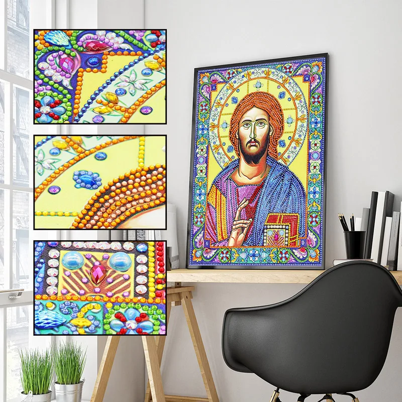 DIY 5D Diamond Painting Icons Diamond Embroidery Mosaic big crystal special stones bead beadwork sale (15)
