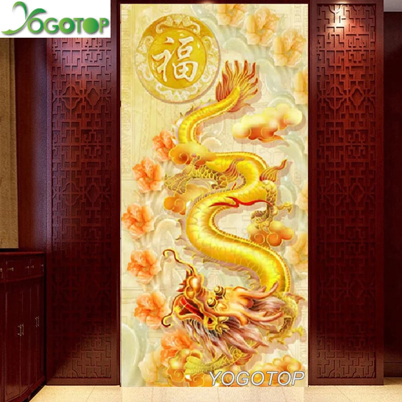 Large Golden Dragon DIY Diamond Painting Cross Stitch Mosaic Kits China Style Needlework Home Decor 5D Diamond Embroidery YY1612 5D DIY Diamond Painting best of sale