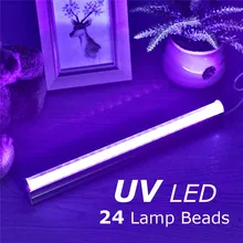 6W 30CM USB Portable UV LED Black Light 395-400NM Fixtures Lamp for Bar Party Club DJ UV Art