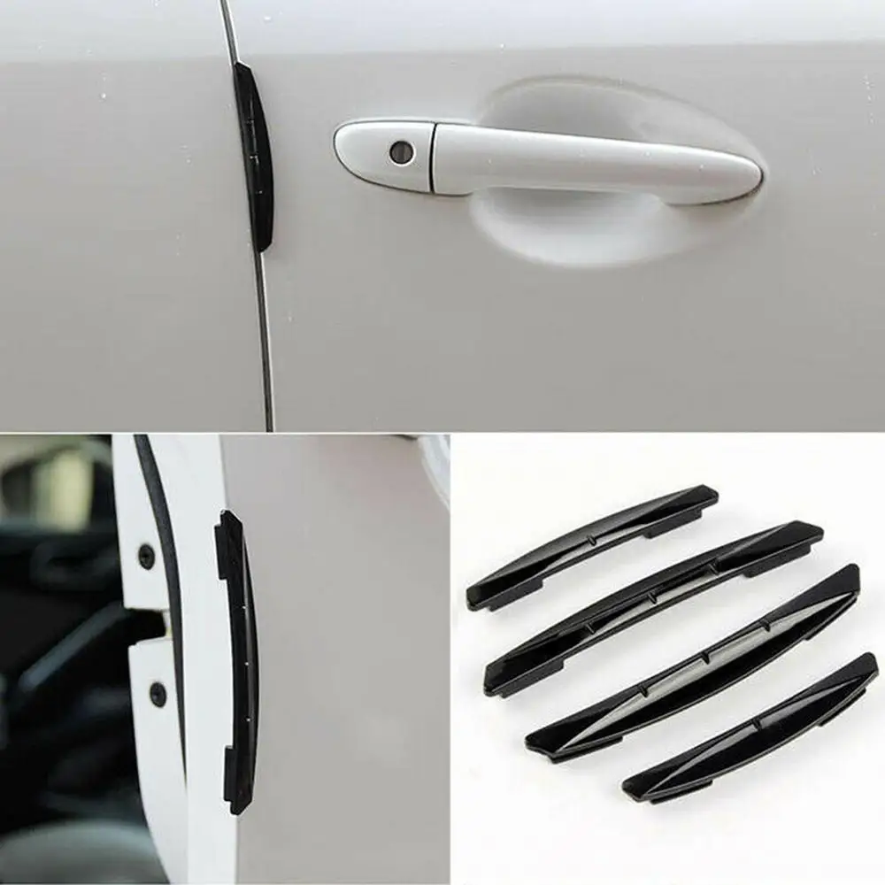 

4pcs Car Sticker Door Edge Guards Trim Molding Protection Strip Scratch Protector Car Crash Barriers Door Guard Collision CSV