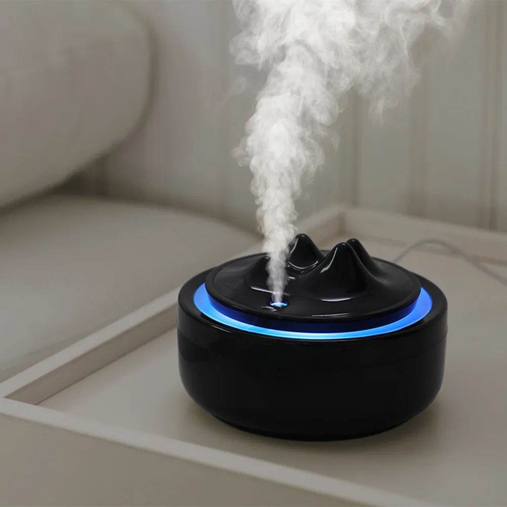 

2019 new mountain aromatherapy humidifier colorful atmosphere lights 300ML essential oil diffuser usb aroma diffuser for home
