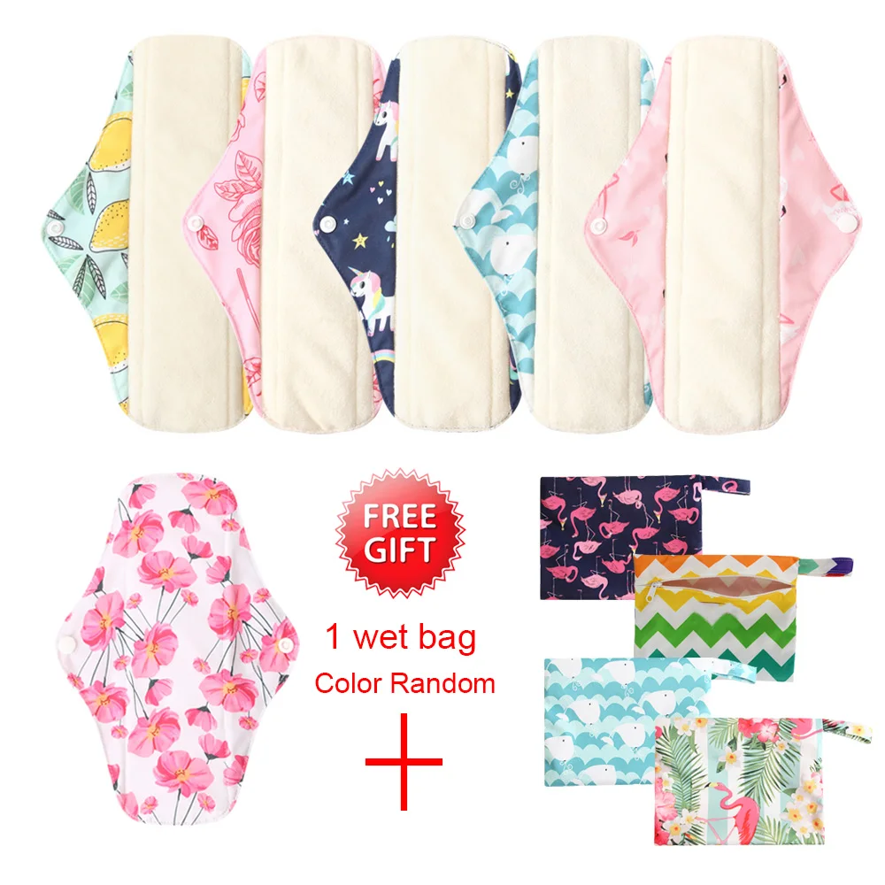 Mesntrual Pads Bamboo Cotton Mama Reusable Menstrual Cloth Sanitary Napkin Waterproof Regular Flow Women Feminine Hygiene | Красота и